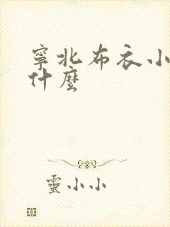 宁北布衣小说叫什么