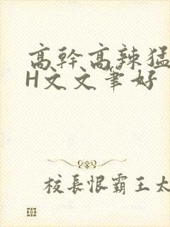 高干高辣猛高辣H文文笔好