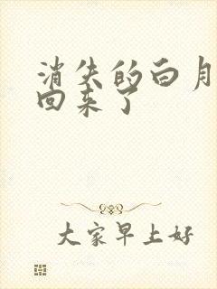 消失的白月光又回来了