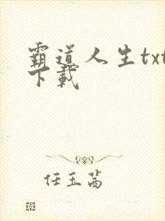 霸道人生txt下载
