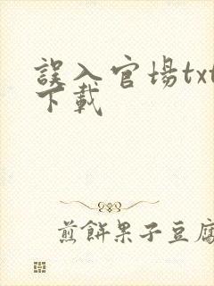 误入官场txt下载