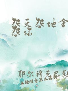 怨天怨地舍不得怨你