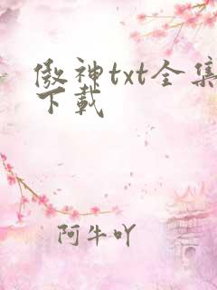 傲神txt全集下载