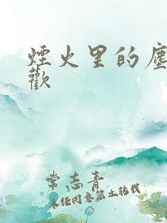 烟火里的尘埃郁欢