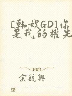 [韩娱GD]你是我的权先生