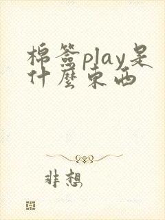 棉签play是什么东西