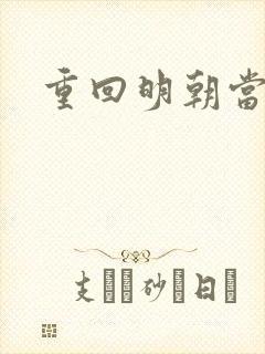 重回明朝当皇帝