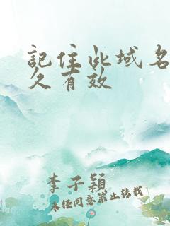 记住此域名记永久有效