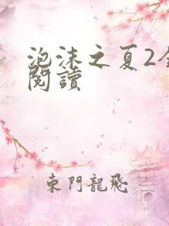 泡沫之夏2全文阅读