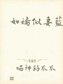 如娇似妻蓝小依