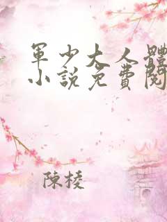 军少大人体力好小说免费阅读