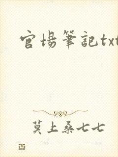 官场笔记txt