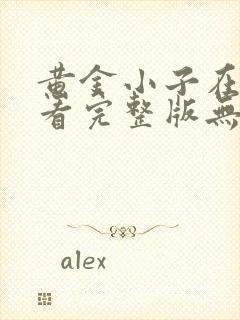 黄金小子在线观看完整版无删减高清