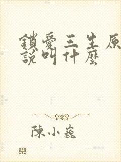 锁爱三生原著小说叫什么