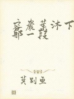 容岩叶沐下楼梯那一段