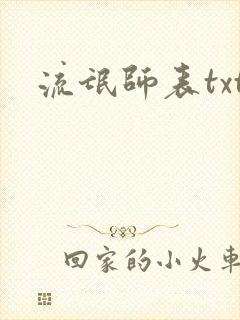流氓师表txt