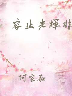 容止光辉非世人