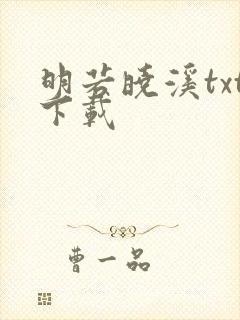 明若晓溪txt下载