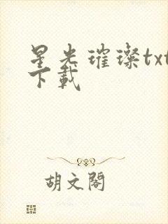 星光璀璨txt下载