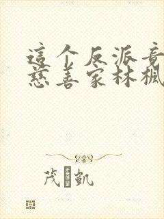 这个反派竟然是慈善家林枫