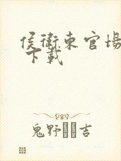 侯卫东官场笔记 下载