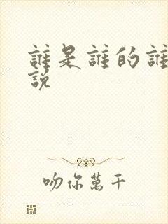 谁是谁的谁 小说