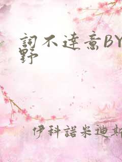 词不达意BY咩野