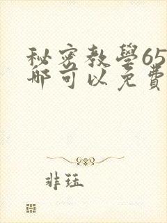 秘密教学65在哪可以免费阅读