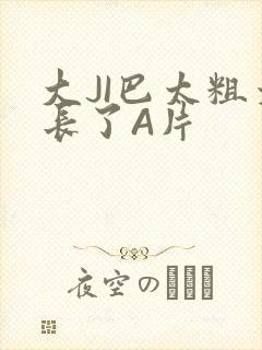 大JI巴太粗太长了A片
