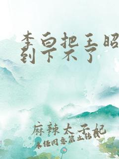 李白把王昭君干到下不了