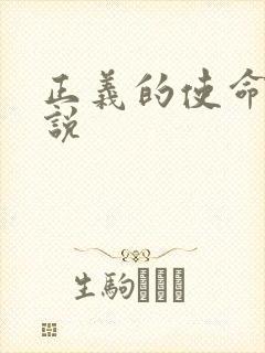 正义的使命 小说