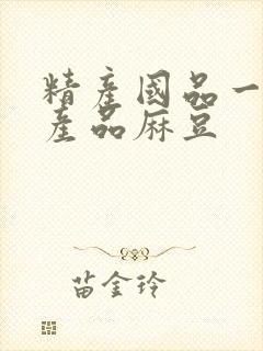 精产国品一二三产品麻豆