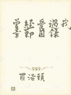 曾经爱过我刘念章节目录