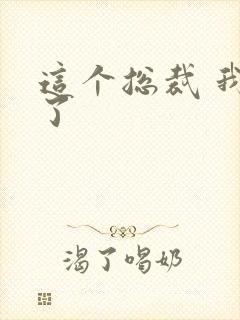 这个总裁 我要了