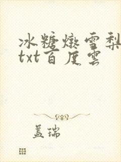 冰糖炖雪梨小说txt百度云