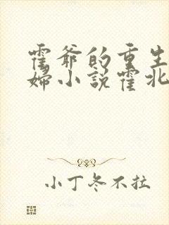 霍爷的重生小媳妇小说霍北江