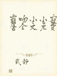 霸吻小小宠儿的唇全文免费阅读