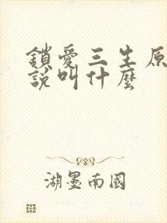 锁爱三生原著小说叫什么