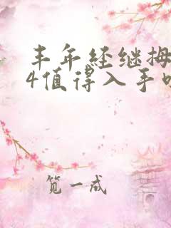 丰年经继拇中文4值得入手吗