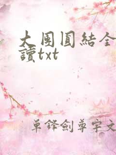 大团圆结全文阅读txt