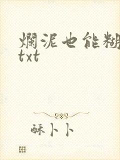 烂泥也能糊上墙txt