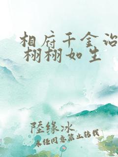 相府千金治病记 栩栩如生