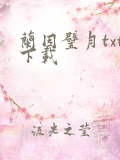 兰因璧月txt下载