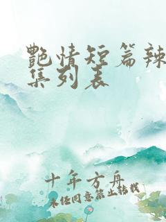 艳情短篇辣文合集列表