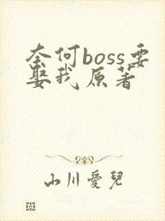 奈何boss要娶我原著