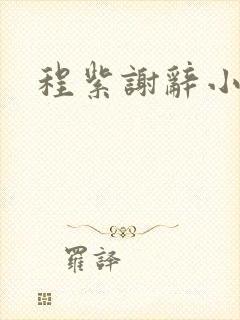 程紫谢辞小说