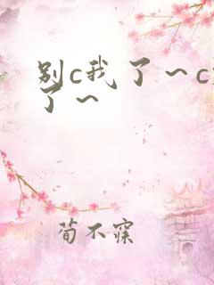 别c我了～c烂了～