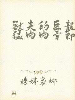 兽夫的巨龙太凶猛肉肉章节