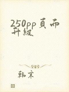 250pp页面升级