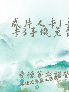 成片人卡1卡2卡3手机免费看